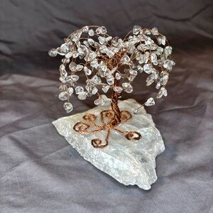 Crystal Wire Tree on Stone Base